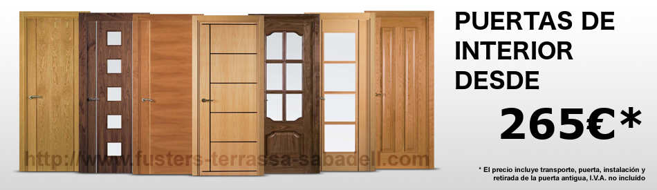 Oferta en puertas de madera de interior con instalación incluida